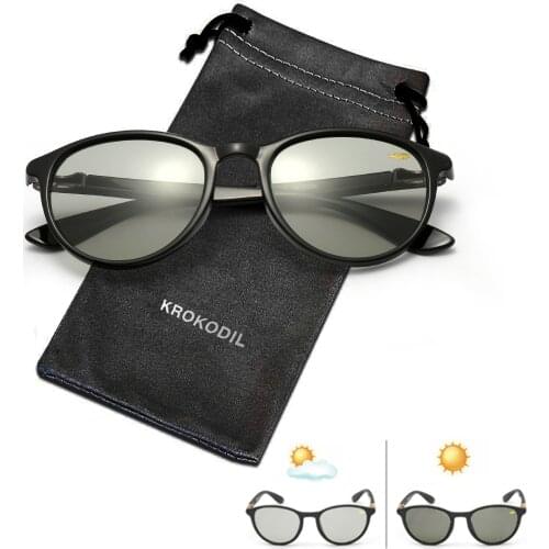 Krokodil Polarized photochromic Sunglasses For Men or Women TR90 Frame Pilot Sun Glasses Fishing glasses Oculos De Sol