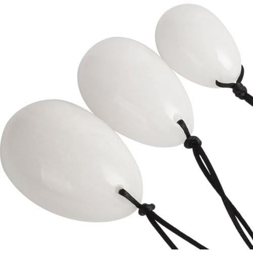 Quartz Yoni Egg Set Natural Jade Kegel Sphere Pelvic Floor Muscle Kegel Exercise Tightening Vaginal Ben Wa Ball Massage Stone