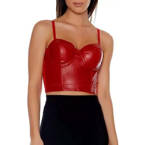 Hot salesolid color PU summer spring steel ring all match shop sexy Korean shoulder sling strap bra bride wrapped chest w1888