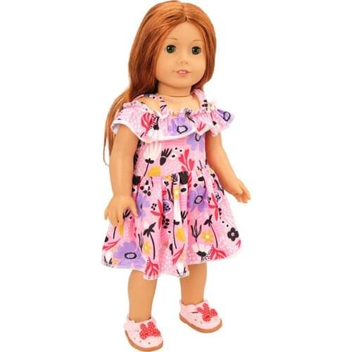 Fashion Dress For Doll 18 Inch Doll Clothes Kids Toy Accessories 43cm For American Girl Doll DIY Game Gifts Present For Children