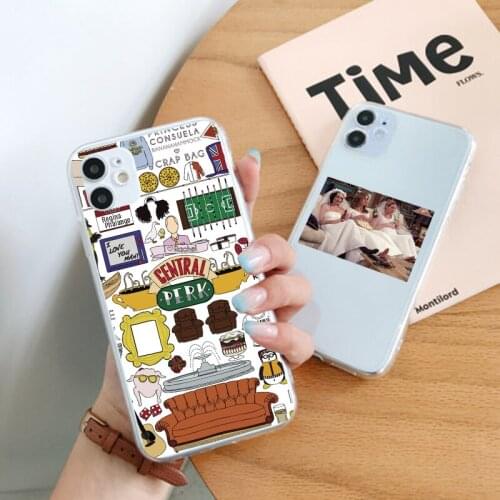 For iPhone 12 Pro Mini XR XS Max X 7 8 6 6S Plus SE 2020 10 Case For iPhone 11 Pro Max Coque Central Perk Friends Soft TPU Cover