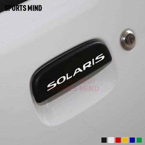 4 Pieces Sports Mind Car Stickers Decal Automobiles Car-Styling For Hyundai Solaris Exterior Accessories Door Handle Sticker
