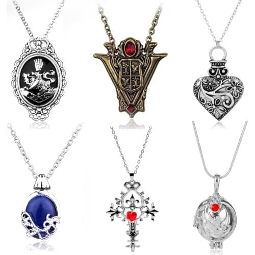 The Vampire Diaries Elena Gilbert Necklace Twilight New Moon Rosalie Lillian Hale Choker Necklaces for Women Vintage Jewelry