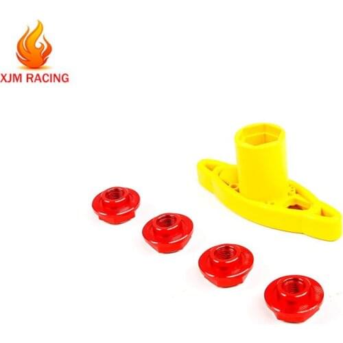 Plastic Wheel Wrench & Aluminum Wheel Nut for 1/5 Losi 5ive T Rovan Lt King Motor X2 Rc Car Parts