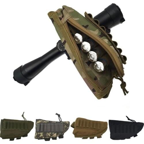 Portable Adjustable Tactical Butt Stock Rifle Cheek Rest Pouch Bullet Holder Bag Ammo Box Cartridge Mag Magazine High Quality
