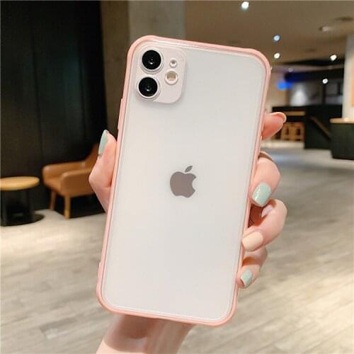 Anti-skid Bumper Matte Case for iPhone 11 Pro Case Bumper Protective Cover for iPhone 12 Pro Max X XR XS MAX 7 8 Plus Clear Case