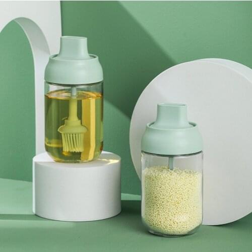 Salt Shaker Household Glass Seasoning Box Chicken Essence Seasoning Bottle Kitchen Tool Creative Storage Supply Box