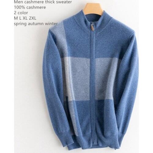 Naizaiga 100% cashmere 3 color patchwork thick Men sweater long sleeve smart causal pullovers , NSBL34