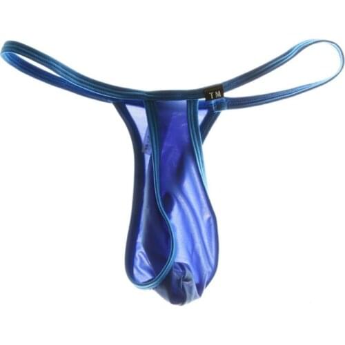 2019 Mens Lingerie Silky Stretchy Open Back Jockstraps Bikini G-string Thong Gay Sexy Panties for Mens Underwears Underpants