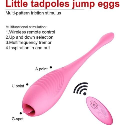NEW Remote Control Tongue Vagina Vibrator Adult Female Massager Love Eggs Vibrator Sex Toy for Women Anal Toy Female Masturbator