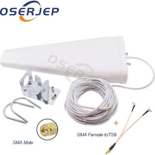 4g LTE antenna 3G 4G external antenna 16DBi Log Antenna SMA male 15M+SMA female to 2XTS9/2XSMA/2XCRC9 for 3G 4G router modem