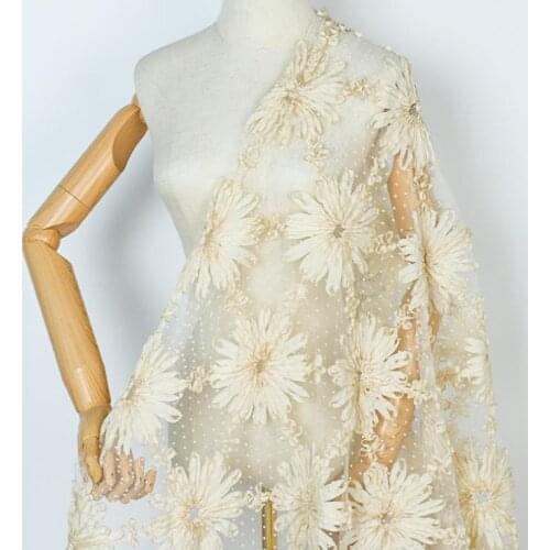 Zou Ju Three-dimensional Three-in-one Computer Embroidery Lolita Apparel Dress Hanfu Cheongsam Wedding Fabric