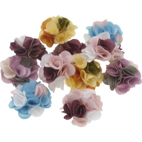 20pcs/lot 3.5cm Fashion mini baby DIY kids Hair Flowers Accessory without headband No Hair clips children girls hair Accessories