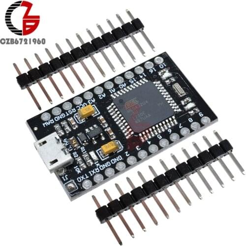 5V 16MHz Pro Micro ATmega32U4 ATMEGA32U4-AU Module with Bootloader USB Controller Replace ATmega328 Pro Mini for Arduino Nano