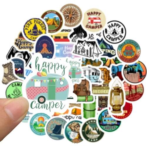 50pcs vsco Camping Travel Stickers Wilderness Adventure Outdoor Landscape Waterproof Sticker for Suitcase Laptop Motor Car Decal