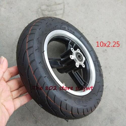 Free shipping10 inch wheel tyre10X2.25 tire with aluminum alloy hub frame for electric scooter mini bike