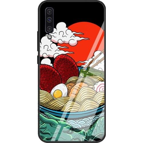 Ramen Noodles Dragon Food Anime Case For Samsung A72 A71 A51 A31 A40 A50 A70 A20e A21S A12 A32 A52 Tempered Glass Cover
