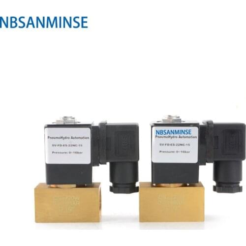 CS-720W Brass Valve Two Way G1/2 Air Compressor Water Valve Automatic Drain Valve Water DC24V AC220V NBSANMINSE