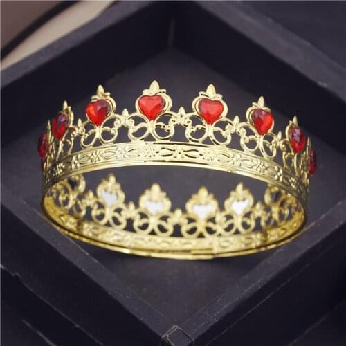 Children Crown Headdress Circle Metal Diadem for Boy and Girl Party Birthday Cake Banquet Tiaras Jewelry Princess Head Ornaments