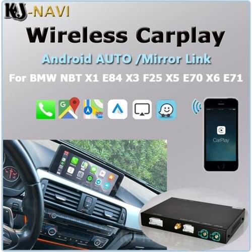 For BMW NBT X5 F15 X6 F16 X1 F48 F18 F85 X3 F25 With Android Mirror Link AirPlay Car Play Function Wireless CarPlay