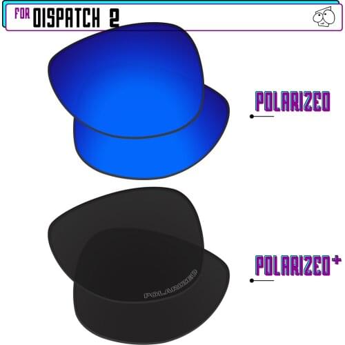 EZReplace Polarized Replacement Lenses for - Oakley Dispatch 2 Sunglasses - Black P Plus-Navy P