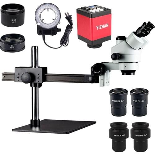 China Factory Price Articulating Arm Adjustable 3.5X-270X Trinocular Stereo Microscope Mobile Repair Phone