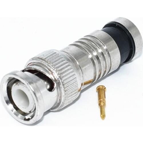10PCS/lot security system BNC Connector Compression Connector Jack for Coaxial RG59 Cable CCTV Camera Accessories