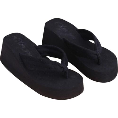 40GC Summer Soft Women Wedge Sandals Thong Flip Flops Platform Slippers Beach