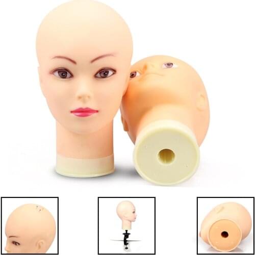 OLD STREET Cosmetology Bald Manikin Mannequin Head for Wigs Making Wig Display Hat Glasses With clamp+T-pins