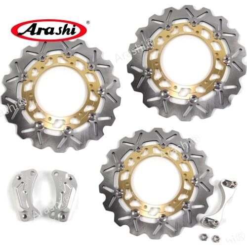 ARASHI Motorcycle Floating Front Rear Brake Rotors Discs For YAMAHA XP TMAX500 XP T-MAX 500 T MAX 500 2008 2009 2010 2011