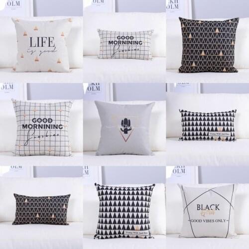 Geometric patterns Pillow Case Throw Pillowcase Cotton Linen Printed Pillow Covers For Office Home Textile