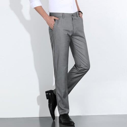 2021 spring summer new mens suit Pants fashion business solid color Slim suit office trousers high quality thin casual Pants