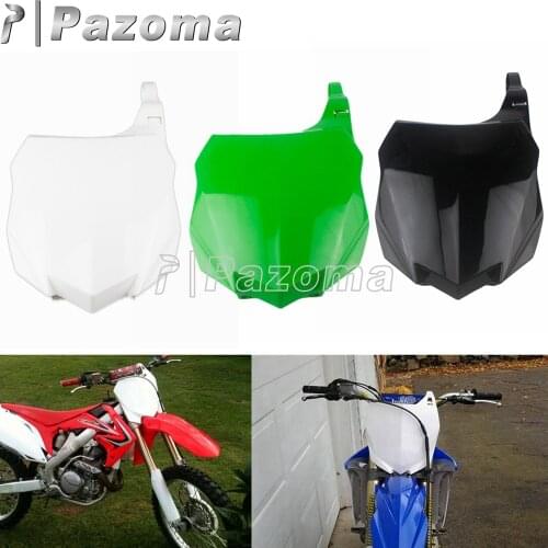3 Colors Motocross Front Number Plate Plastic Name Panel Cover For Kawasaki KX450F KX250F 13-2016 Enduro Off Road Dirt Bike MX