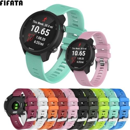 FIFATA Bracelet Silicone Wrist Strap For Garmin Forerunner 245 245M 645 Vivoactive 3 Vivomove HR Venu Smart Watch Band Accessory