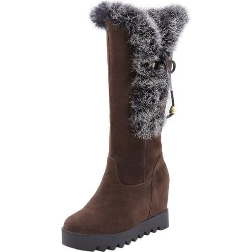 Increased foreign trade in the winter of 2018 new high heels in 40 - tall canister boots 43 female of 181026