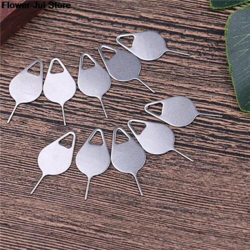 10pcs/set for Sim Card Tray Removal Eject Pin Key Tool Stainless Steel Needle for iPhone iPad Samsung for Huawei xiaomi