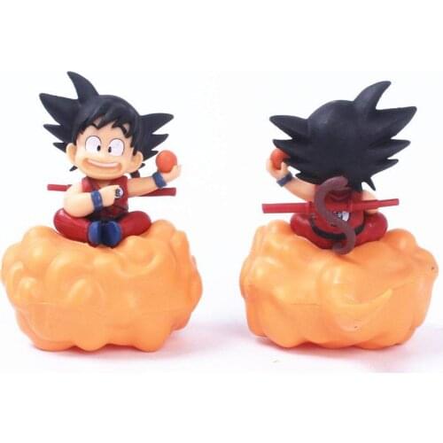 10cm Anime Doll Dragon Ball Z Action Figure Super Saiya Goku Sitting On The Clouds Model Gift Kids Toys decorate Cake ornaments