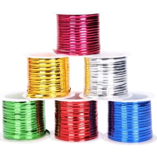 15m/roll Twist Wire Tie Multicolor Gift Packaging Wrap Ribbon Rope Food Bread Bag Sealing Tying Twine for Home Kidtchen Supplies