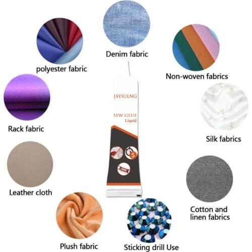 30ml All-Temp Clear Permanent Fabrics Adhesive Liquid Sewing Solution No Sew Glue Fast Tack Bonding Glue Repair Clothes