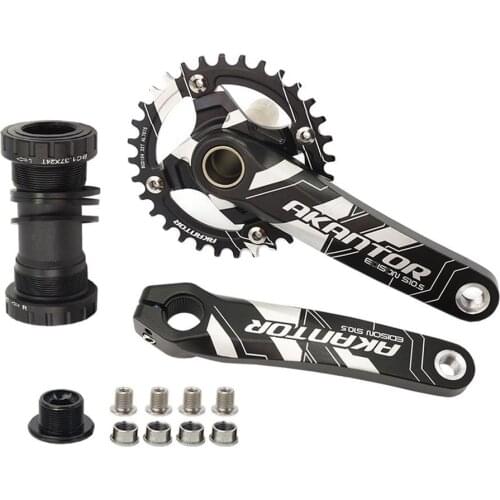 32T/ 34T MTB Crankset 9-11 Speed Bicycle Crank Set 170mm Aluminum Alloy Lightweight Anti-corrosion Wear-resistant Bike Part