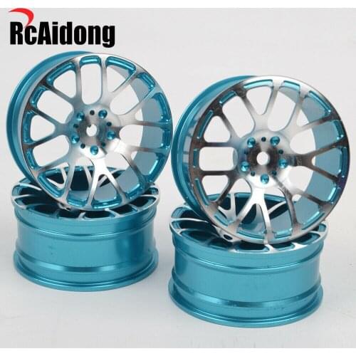 4pcs Y-shape Aluminum Wheel Rim for Kyosho Yokomo YD-2 Tamiya TT-02 XV-01 HSP HPI 3RACING SAKURA D3 CS Redcat MST