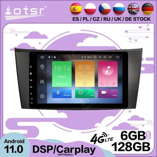 6+128G Carplay Android 11 For Benz E-Class W211 CLS W219 Car Multimedia GPS Video Player Radio Receiver Audio Stereo Head Unit