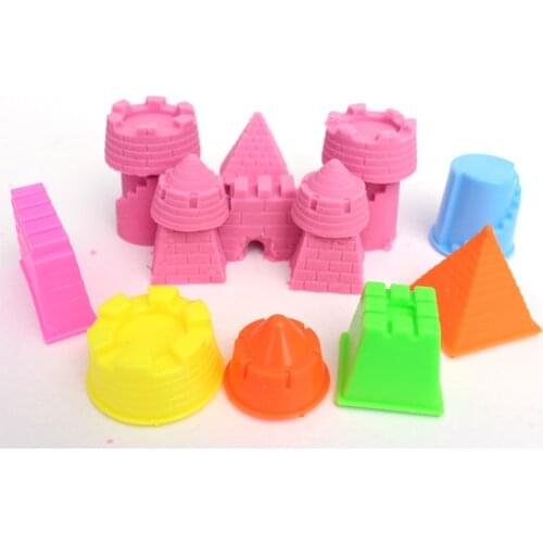 6Pcs/Set Mini Portable Castle Model Building Tools Kits Sand Castle Clay Mold Beach Toys Outdoor Game Gift For Boys Girls Kids