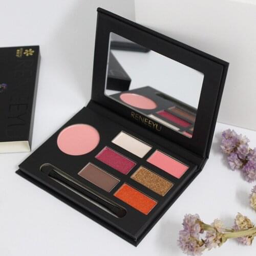 7 Colors High Quality Makeup Eyeshadow Smooth Charm Diamond Glitter Matte Eye Shadow In One Palette Blush Makeup Set For Beauty