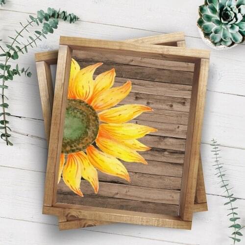 Abstract Wall Art Golden Sunflower Posters Prints Grey Board Nordic Canvas Paintings for Living Room Bedroom Corridor Decoration