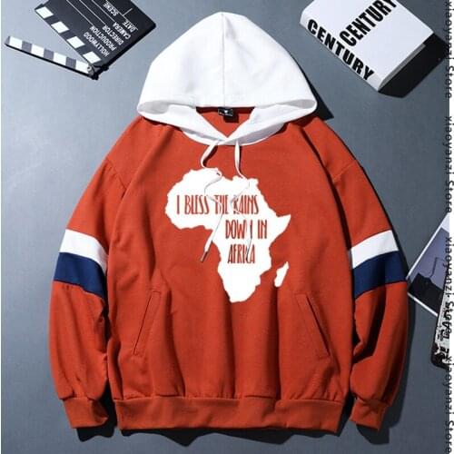 Africa men sweatshirts I Bless Rains Down In hoodies Men pullovers 100% Cotton hoodies Black sportswear High Quality sports
