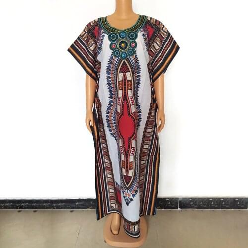 African Dresses For Women Ankara Dashiki Fashion Clothing Batwing Sleeve Embroidery Dubai Evening Dresses Boubou