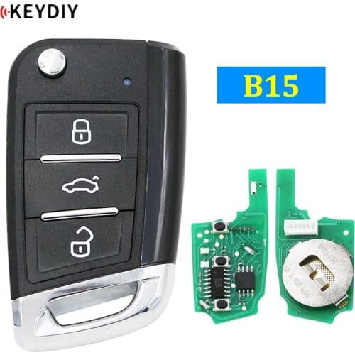 B15 3 Button Remote Control KD Key MQB Style Remote Car Key for KD900 URG200 KD900+ Mini KD KD-X2