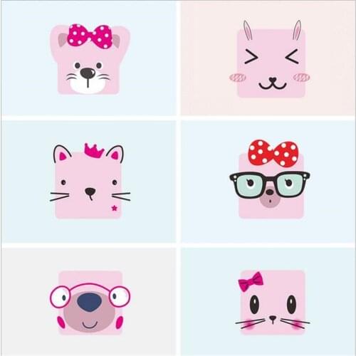 Free Shipping Cute cartoon cat wall sticker for childrens room decorations bathroom decorative decals decor poster PVC mural