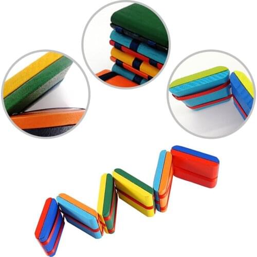 Flipo Flip Colorful Flap Wooden Ladder Blocks Toy Optical Illusion Jacob’s Ladder Fidget Toys Parent-child Interaction Best Gift